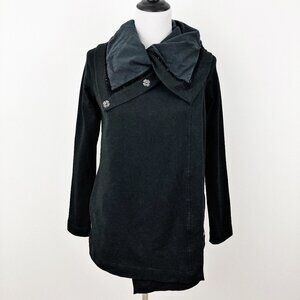 Lululemon Savasana Wrap Sweater Jacket Size 4 Black Ombre Lining Snaps